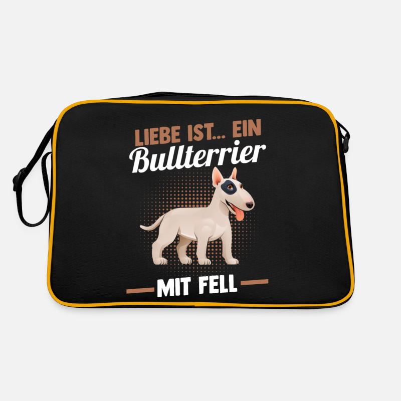 Hund Bullterrier Retro Tasche