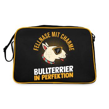 Chien Bull Terrier - Sac Retro - noir/or - Dos
