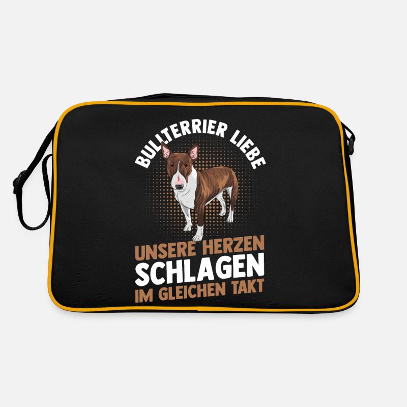 Hund Bullterrier Retro Tasche