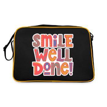 Smile Well Done! - Retro Bag - black/gold - Back