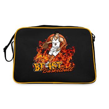Bestien-Basketball - Retro Tasche - Schwarz/Gold - Hinten