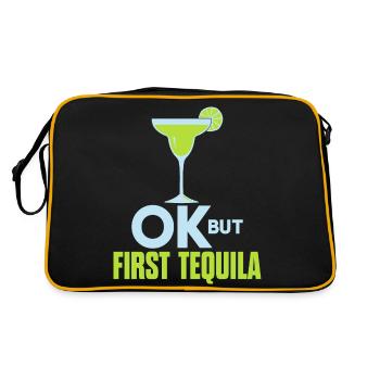 OK But First Tequila Drunk Lover T-Shirt Alcohol - Retro Bag - black/gold - Back