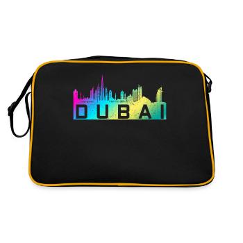 Dubai Skyline UAE Souvenir - Retro Bag - black/gold - Back