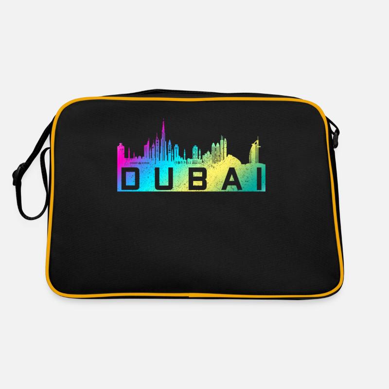 Dubai Skyline UAE Souvenir Retro Tasche