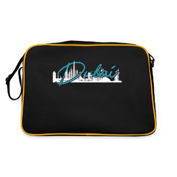 Dubai Skyline UAE Souvenir - Retro Bag - black/gold - Back