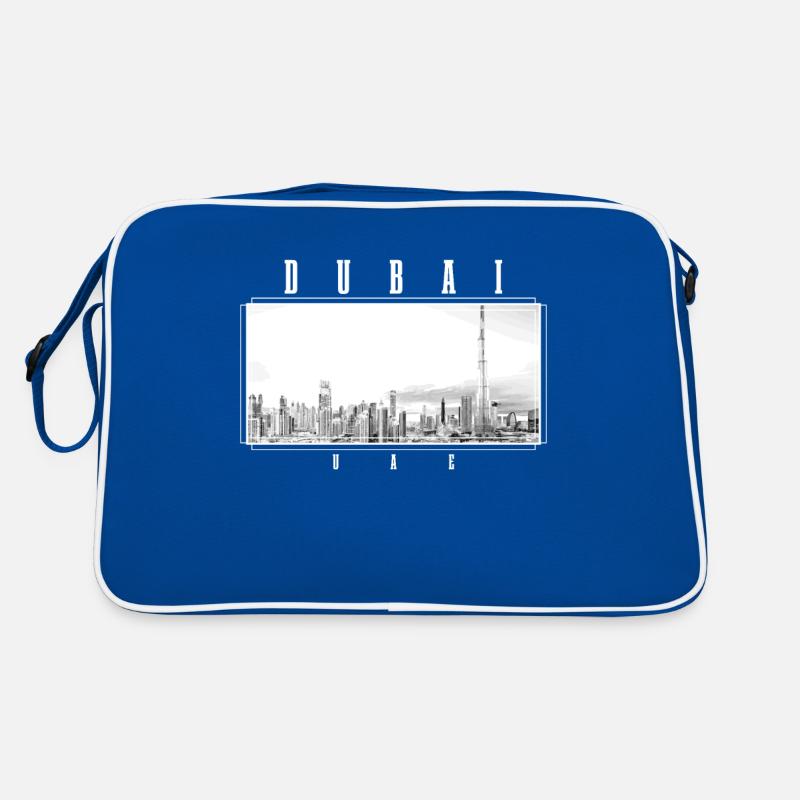 Souvenir de la ligne d’horizon des Émirats arabes unis de Dubaï Sac Retro