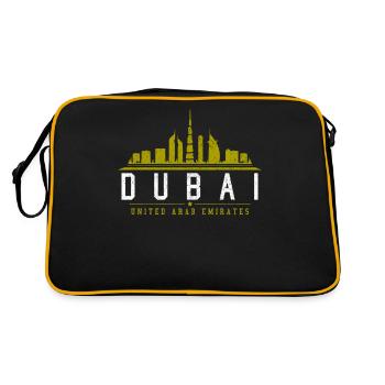 Dubai Skyline UAE Souvenir - Retro Bag - black/gold - Back