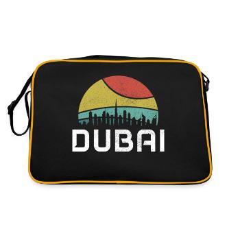 Dubai Skyline UAE Souvenir - Retro Bag - black/gold - Back