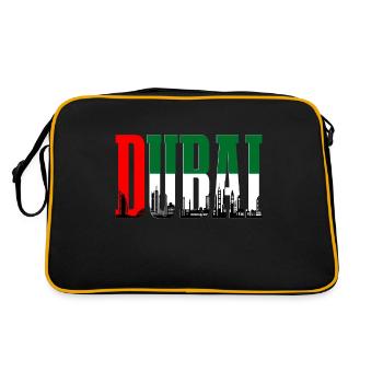 Dubai Skyline UAE Souvenir - Retro Bag - black/gold - Back