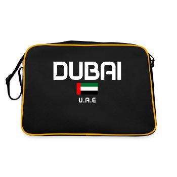 Dubai Skyline UAE Souvenir - Retro Bag - black/gold - Back