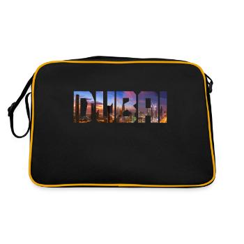 Dubai Skyline UAE Souvenir - Retro Bag - black/gold - Back