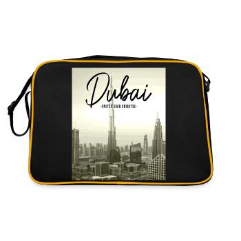 Dubai Skyline UAE Souvenir - Retro Bag - black/gold - Back
