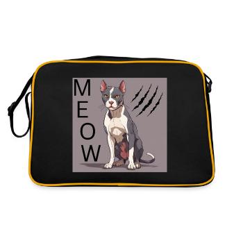 Chat en colère - Sac Retro - noir/or - Dos
