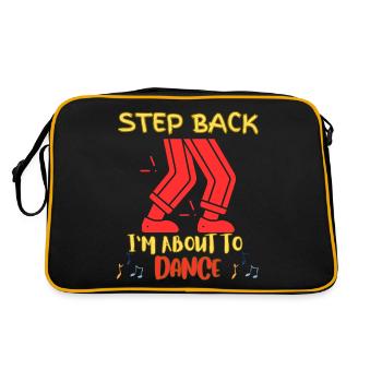 Step back I'm going to dance - Retro Bag - black/gold - Back