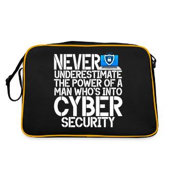 Cyber-sicherheits-hacker-hacking - Retro Tasche - Schwarz/Gold - Hinten