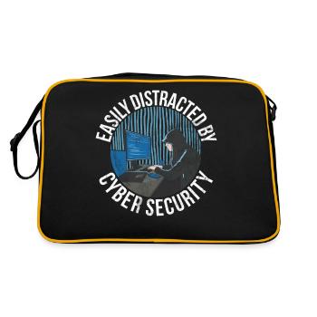 Cyber-sicherheits-hacker-hacking - Retro Tasche - Schwarz/Gold - Hinten