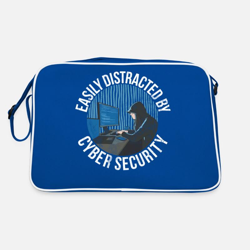 Cyber security hacker hacking Retro Bag