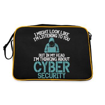 Cyber-sicherheits-hacker-hacking - Retro Tasche - Schwarz/Gold - Hinten