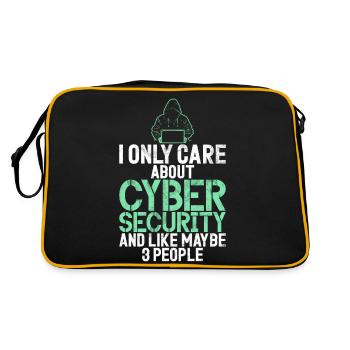 Cyber-sicherheits-hacker-hacking - Retro Tasche - Schwarz/Gold - Hinten