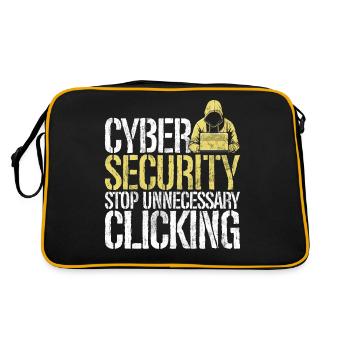 Cyber-sicherheits-hacker-hacking - Retro Tasche - Schwarz/Gold - Hinten