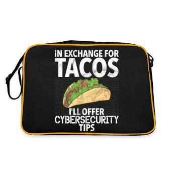 Cyber-sicherheits-hacker-hacking - Retro Tasche - Schwarz/Gold - Hinten