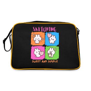 sweet and simple - sketching - Retro Bag - black/gold - Back