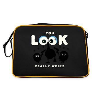 You look weird - Funny - Retro Bag - black/gold - Back