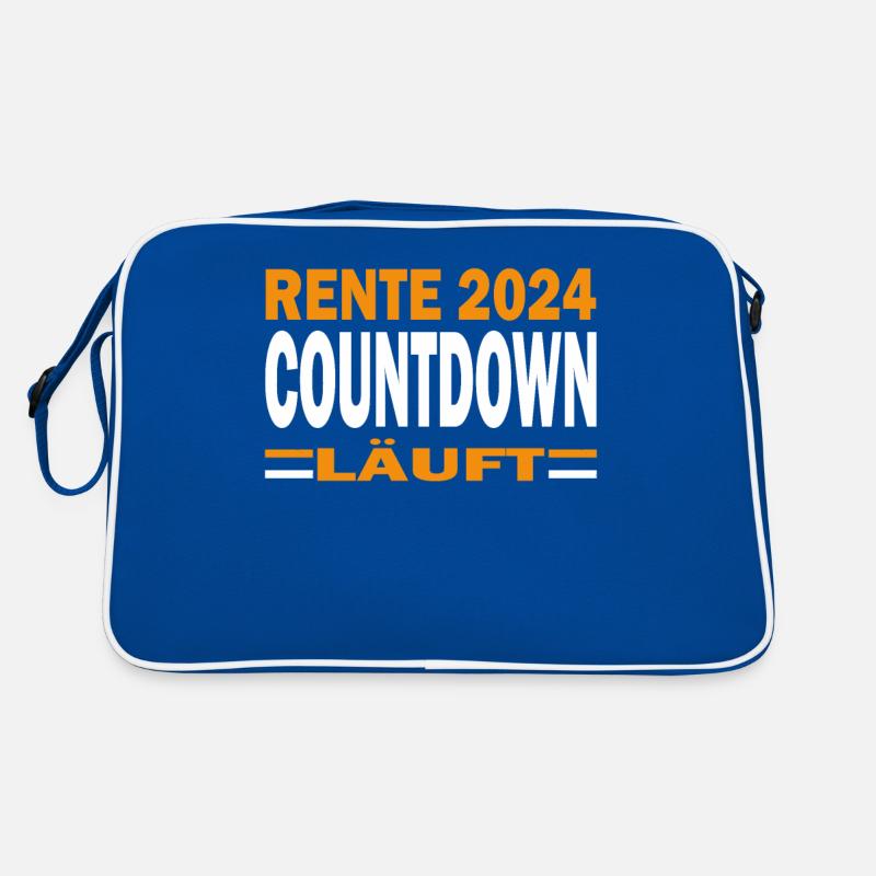 Rente 2024 Countdown läuft Gelb Retro Tasche
