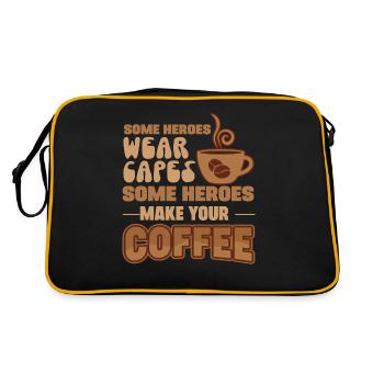 Some heroes wear capes - others cook - Retro Bag - black/gold - Back
