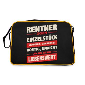 Pensioner 2024 Unique Piece Adorable Red - Retro Bag - black/gold - Back