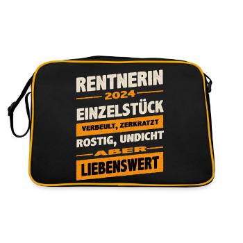 Pensioner 2024 unique piece adorable yellow - Retro Bag - black/gold - Back