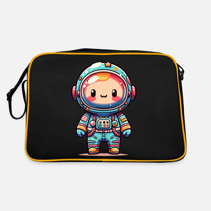 kindlich gestalteten Raumfahrer Retro Tasche