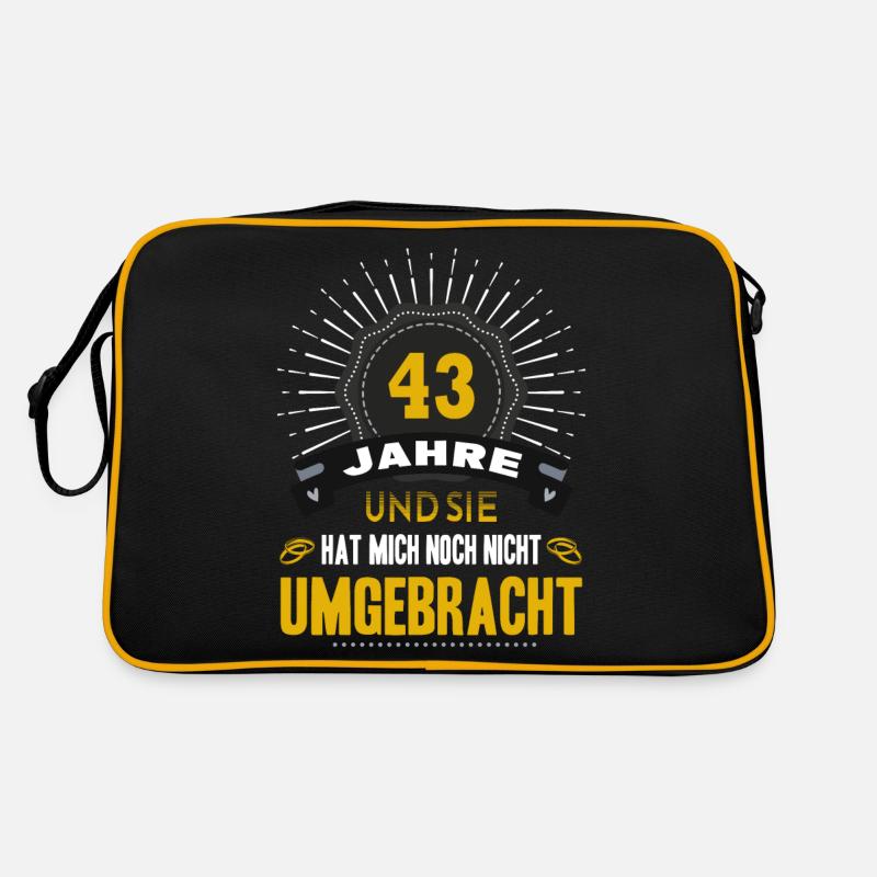 43 Hochzeitstag Mann 43 Jahre Ehe Bleihochzeit Retro Tasche