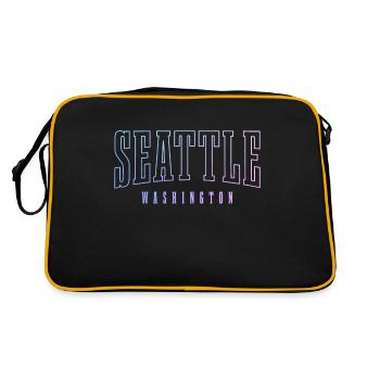 Cadeau Souvenir de Seattle Washington - Sac Retro - noir/or - Dos