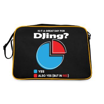 Is it a great Day for djing - Retro Bag - black/gold - Back