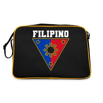 Philippines drapeau philippin fierté je cadeau - Sac Retro - noir/or - Dos