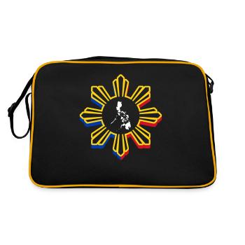 Philippines drapeau philippin fierté je cadeau - Sac Retro - noir/or - Dos