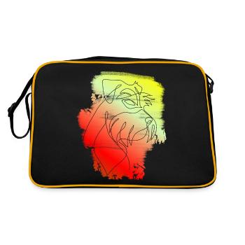 COLOR SCHNAUZER ONE LINE - Retro Bag - black/gold - Back
