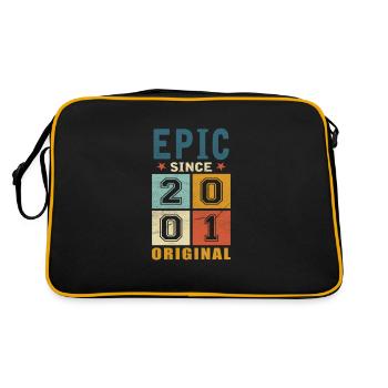 2001 Geburtstag Epic since - Retro Tasche - Schwarz/Gold - Hinten