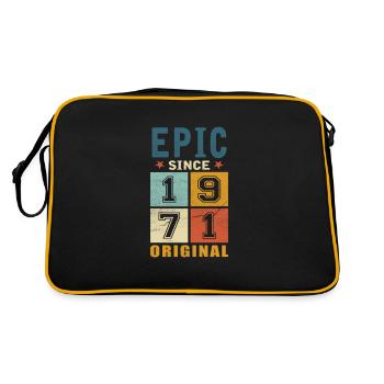 1971 Geburtstag Epic since - Retro Tasche - Schwarz/Gold - Hinten