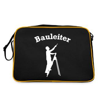 Site Manager Stepladder Construction Site Construction Site Manager - Retro Bag - black/gold - Back