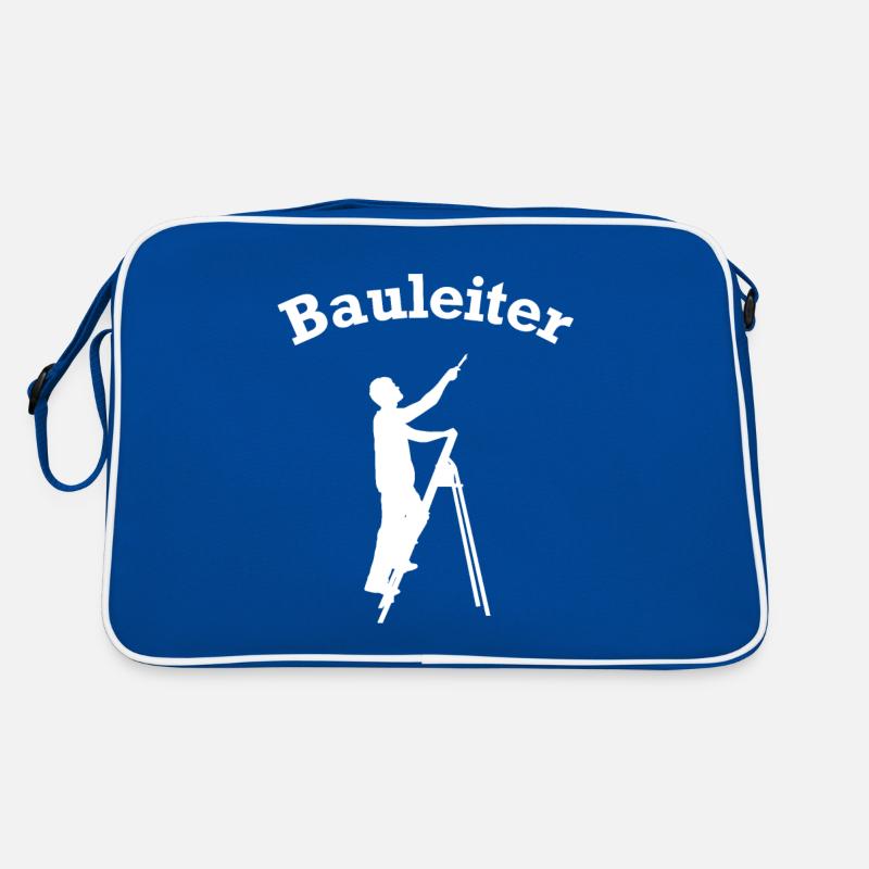 Bauleiter Stehleiter Baustelle Baustellen Leiter Retro Tasche