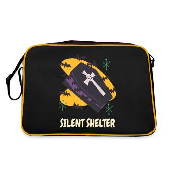 Death Coffin Goth Casket Spooky Halloween Vampires - Retro Tasche - Schwarz/Gold - Hinten
