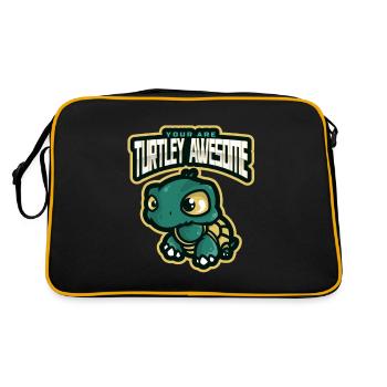 Conservation marine : Turtley Awesome - Sac Retro - noir/or - Dos