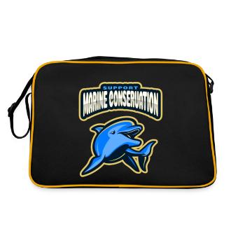 Marine Conservation - Sac Retro - noir/or - Dos