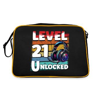 Gaming Birthday Level 21 Unlocked Gamer - Retro Bag - black/gold - Back