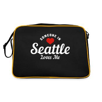 Cadeau Souvenir de Seattle Washington - Sac Retro - noir/or - Dos