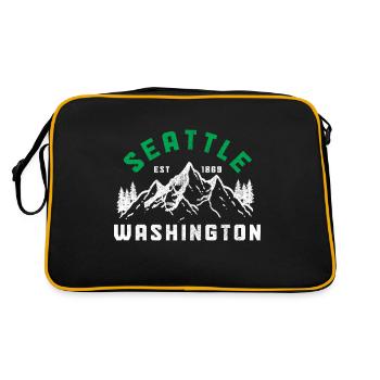 Cadeau Souvenir de Seattle Washington - Sac Retro - noir/or - Dos