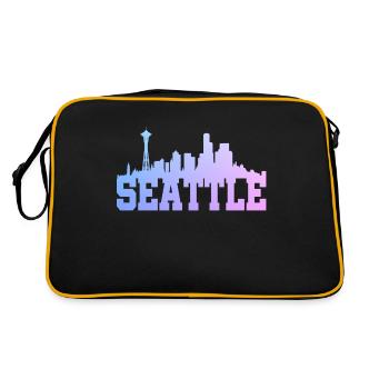 Cadeau Souvenir de Seattle Washington - Sac Retro - noir/or - Dos