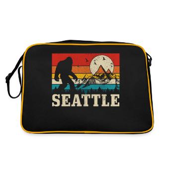 Cadeau Souvenir de Seattle Washington - Sac Retro - noir/or - Dos